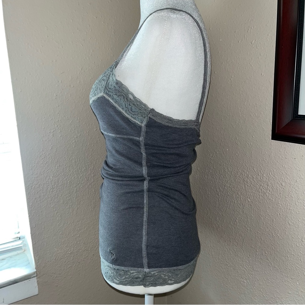 Vintage Y2K Abercrombie & Fitch 2000s Lace Trim Cami Tank Top - Picture 4 of 6